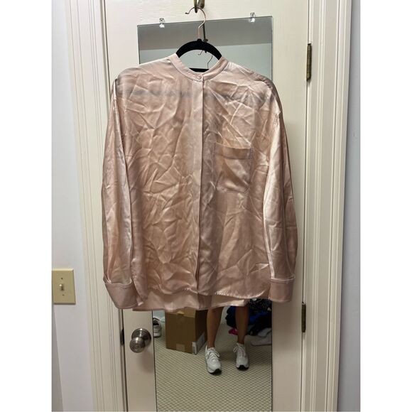 Vince neutral Pink 100% Silk Buttoned Shirt - Picture 2 of 7